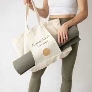 Canvas Yoga Tote Bag