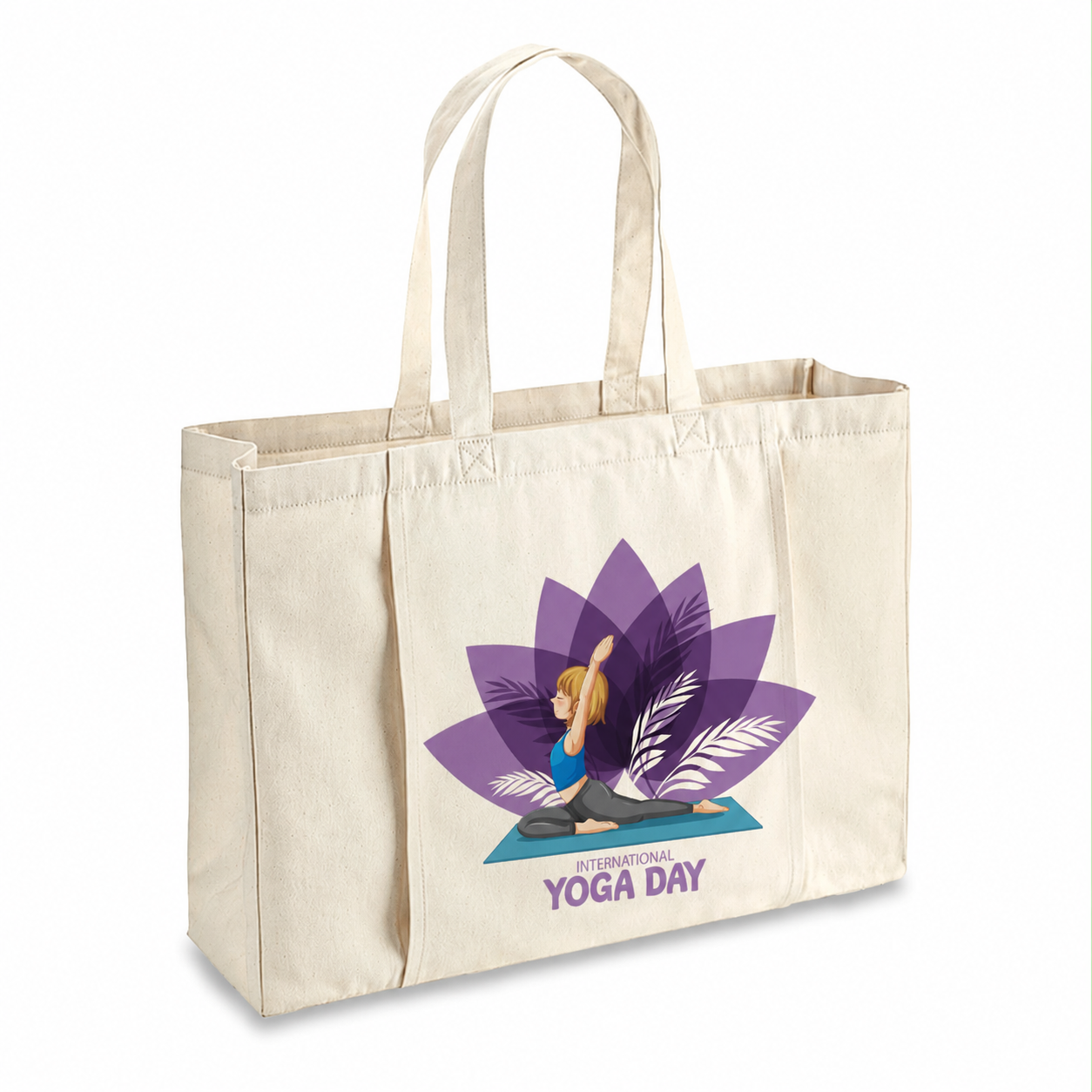 Yoga Mat Tote Bag, Canvas Carrier for Fitness Accessories (Copy)