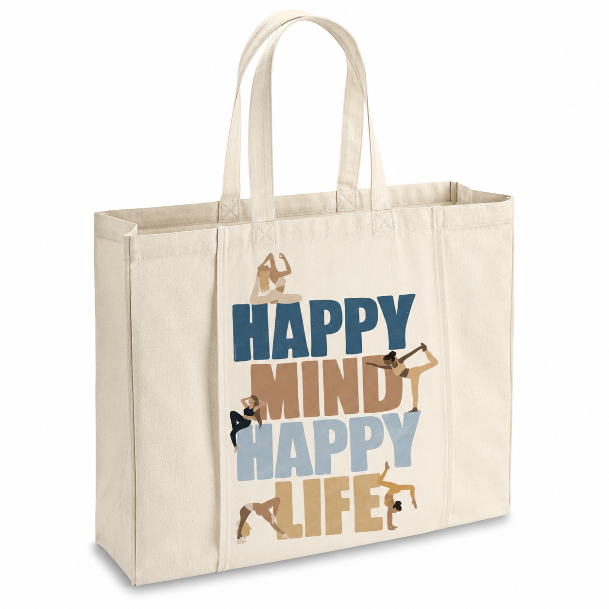 Yoga Mat Tote Bag, Canvas Carrier for Fitness Accessories (Copy)